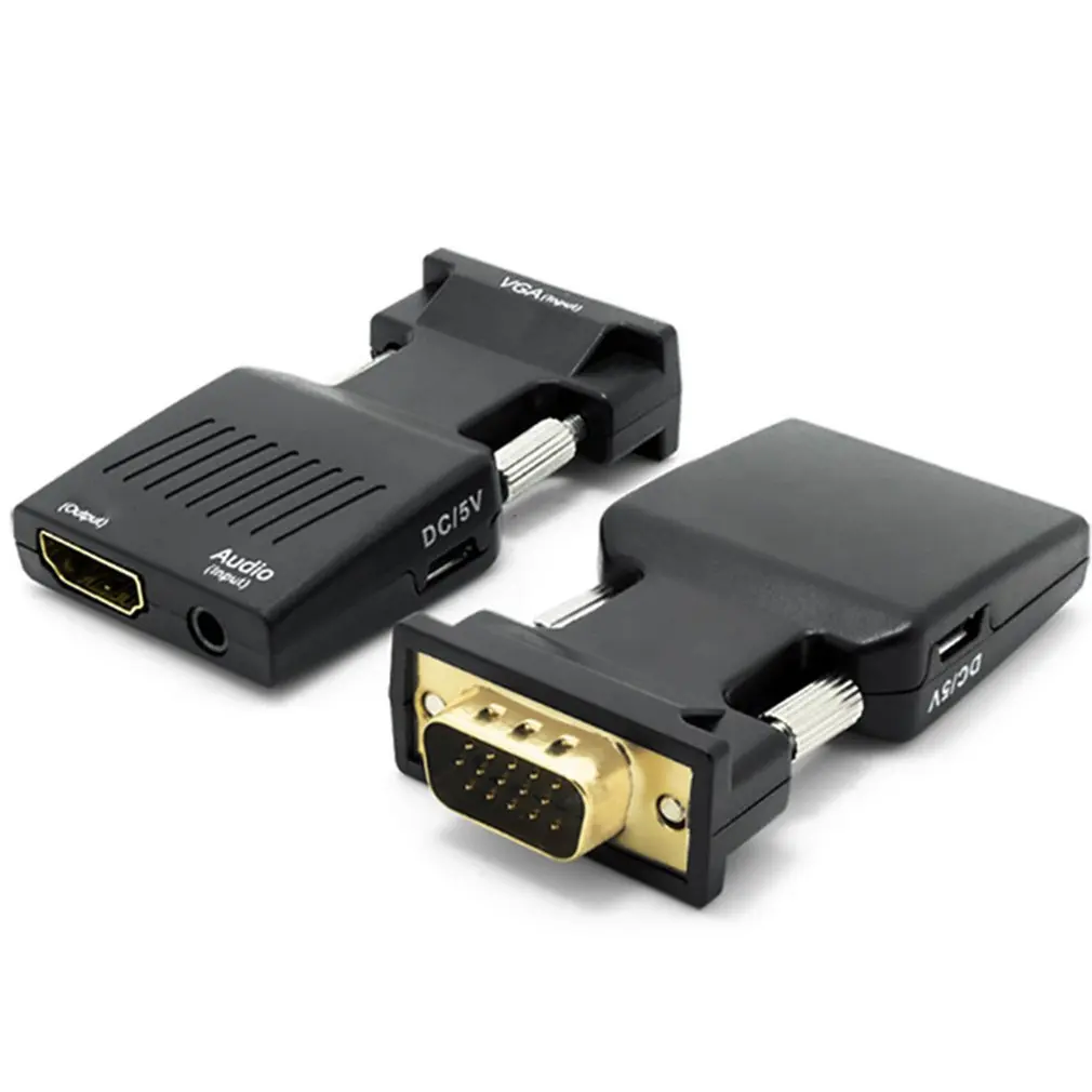 

VGA to HDMI-compatible Converter Adapter 1080P VGA HDMI-compatible Adapter For PC Laptop TV-Box PS3 HDTV Video Audio Converter