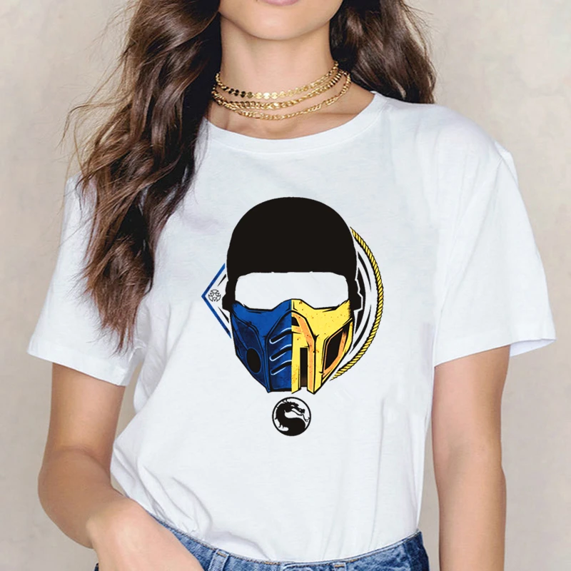 

Mortal Kombat Hip Hop T Shirt Women Bad Guy Funny Cartoon T-shirt Grunge Aesthetic Tshirt Fashion Rock Top Tees Female