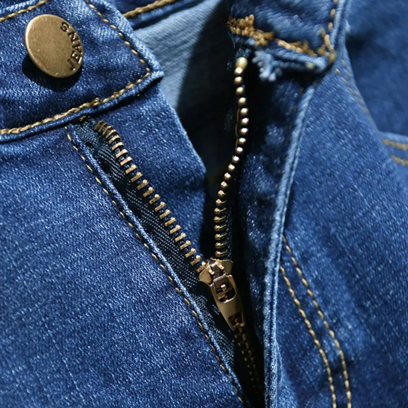 Джинсы женские с высокой талией эластичные облегающие джинсовые брюки-карандаш