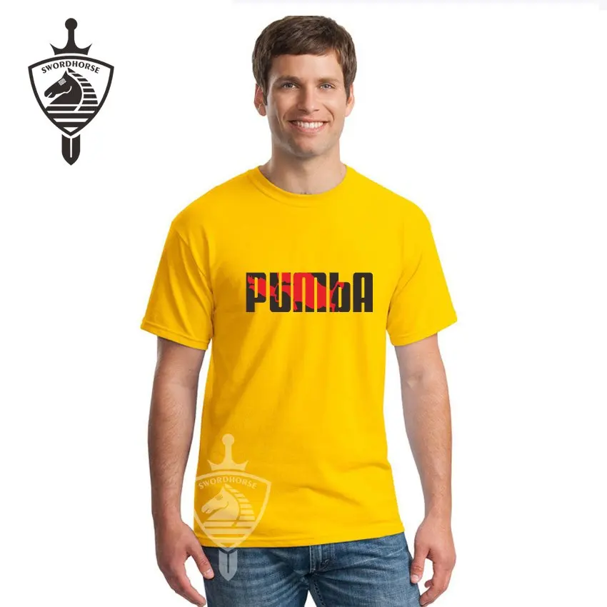 PUMBA новинка Мужская модная футболка для отдыха много цветов мужчин короткий