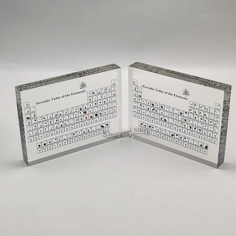 Free shipping Periodic Table  With Real Element School Day Teachers Day Birthday Gift Chemistry Periodic Table of element