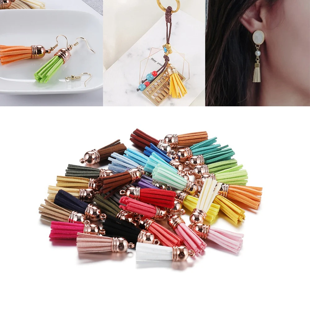 

Винтажные Кожаные Кисточки 20-60 шт./лот 38 мм, бархатные кисточки для рукоделия, ювелирные изделия, брелок, Подвесные серьги, аксессуары, оптов...