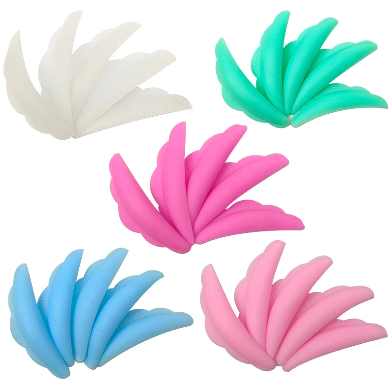

5 Pairs Silicone Eyelash Perm Pad Colorful Reusable Lashes Rods Shield Lifting 3D Eyelash Curler Accessories Applicator Tools