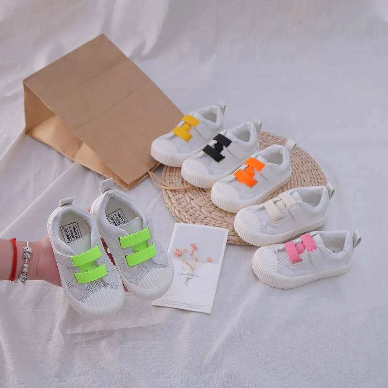 Children Girls Summer Breathable Air Mesh Casual Shoes Kids Boys Colorful Hook &amp Loop Fashion Sneakers Size21-32 | Детская одежда и