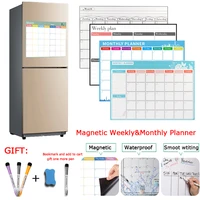 magnetic weekly monthly planner calendar dry erase whiteboard message drawing fridge magnet markers sticker blackboard a3 size