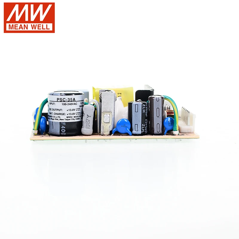 Серия MEAN WELL PSC 35 DC13.8V DC27.6V 35W одиночный выход с зарядным устройством (функция UPS) PCB