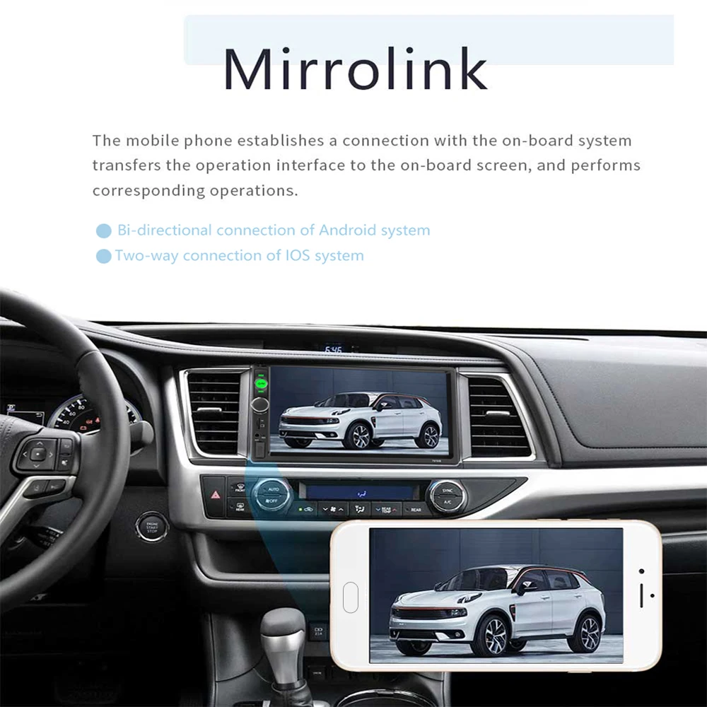 2 DIN Авторадио 7 &quotlcd сенсорный экран автомобильный Радио Bluetooth мультимедийный