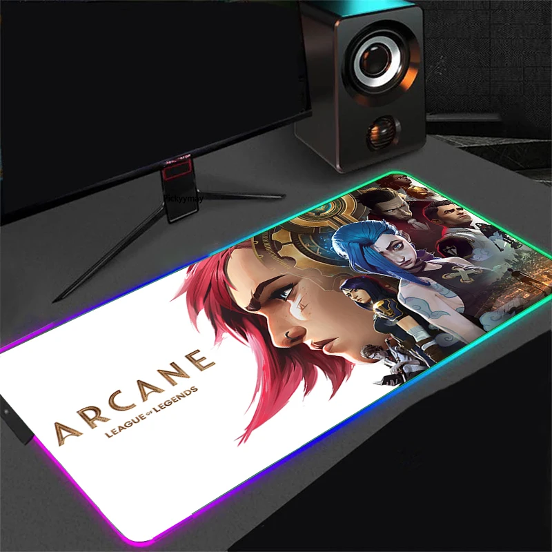 

Arcane Mouse Pad RGB Mousepad Keyboard Gaming Carpet LED Backlit Mats Computer Gaming Table PC Gamer Mausepad Desk Mat Pads
