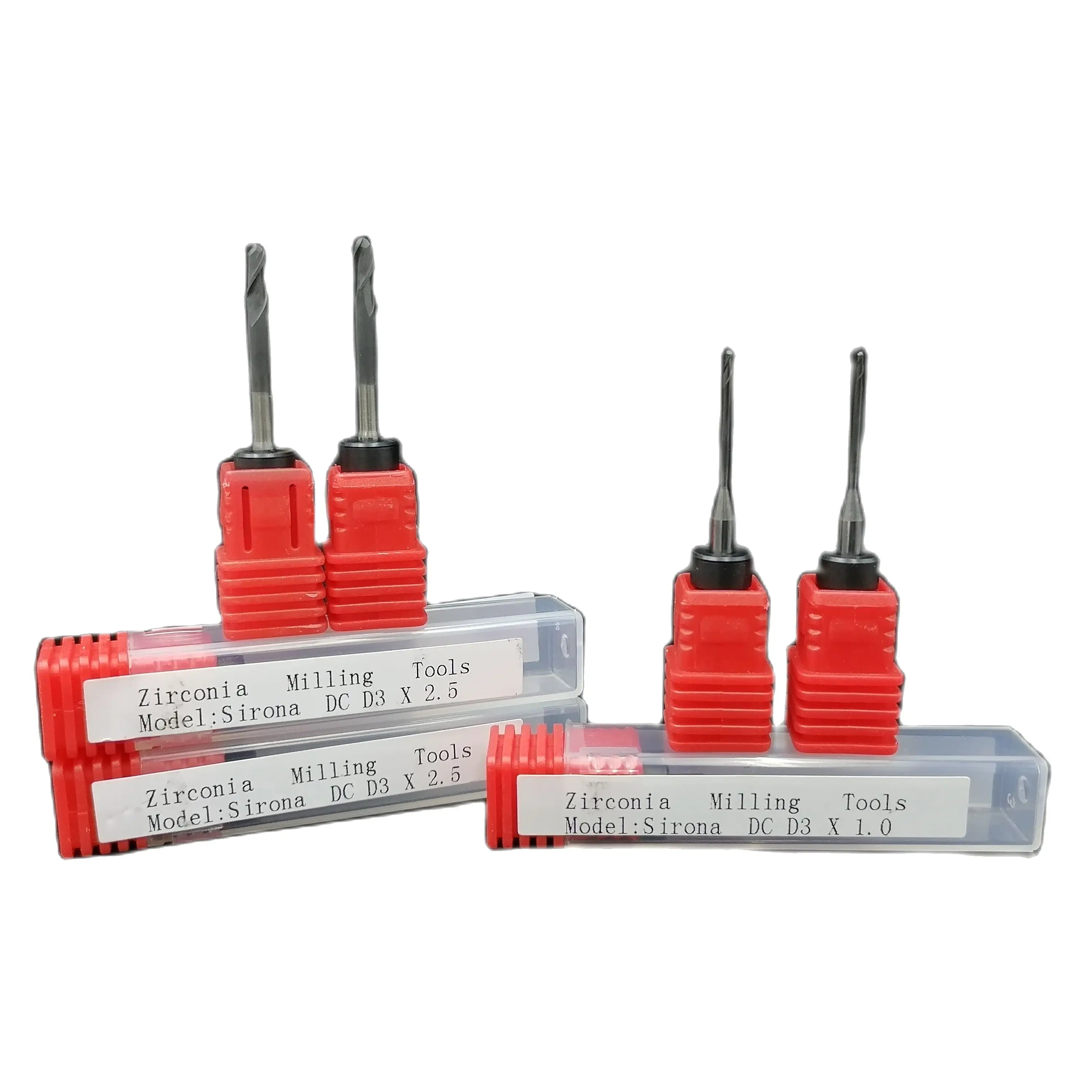 

Diamond Coated Milling Burs End-mills Tools For Zirconia PMMA Wax Compatible With Sirona Inlab MCX5 Milling Machine