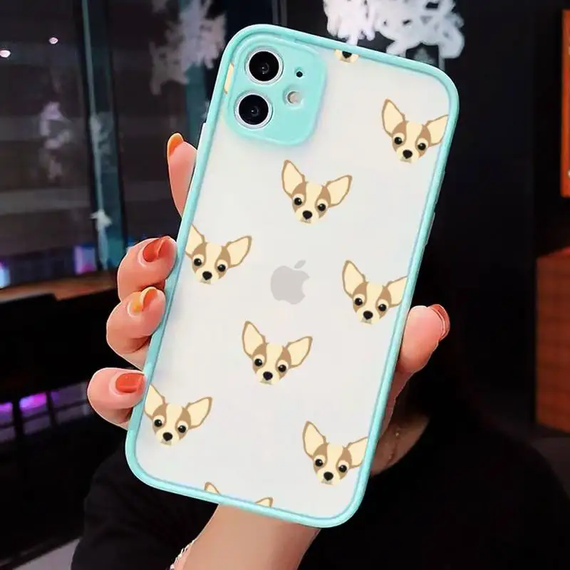

Chihuahua dog Phone Case matte transparent For iphone 7 8 11 12 plus mini x xs xr pro max cover