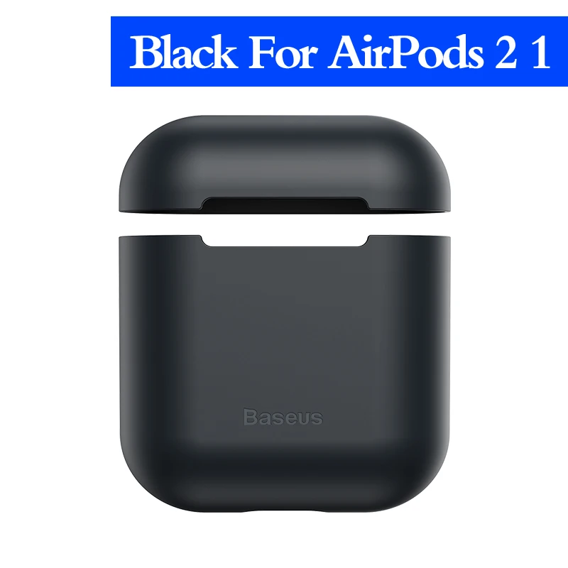 Black For AirPods21 Baseus Роскошный чехол для Airpods Airpod Pro 3 2 1 силиконовый беспроводной защитный чехол для Apple Air Pods Pod 2 1 Pro Coque Fundas - Цвет: Black For AirPods21