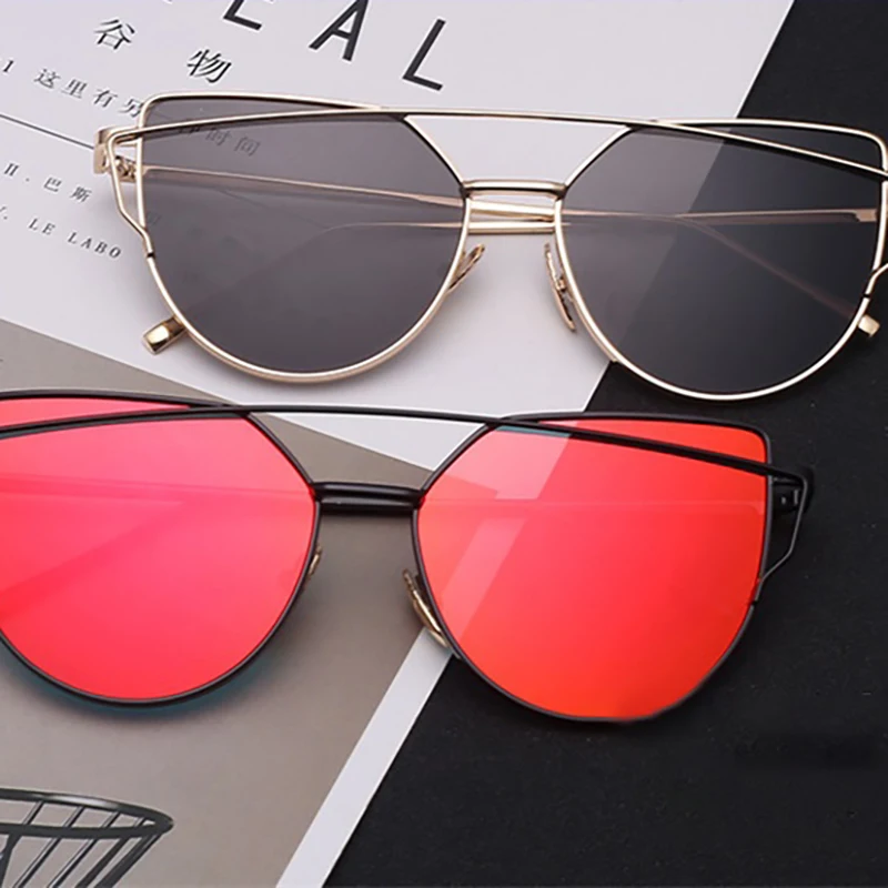 

2019 Women's Classic Sunglasses Brand Designer Fashion Multicolor Female Eyeglasses Fashion Metal Shockproof Retro Oculos