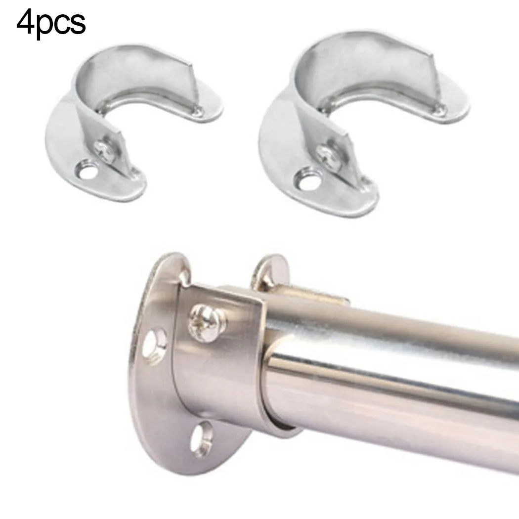 

Stainless Steel Hanging Rod Supports U-shaped 4pcs/set Bathroom/bedroom Supply Clothes Rail