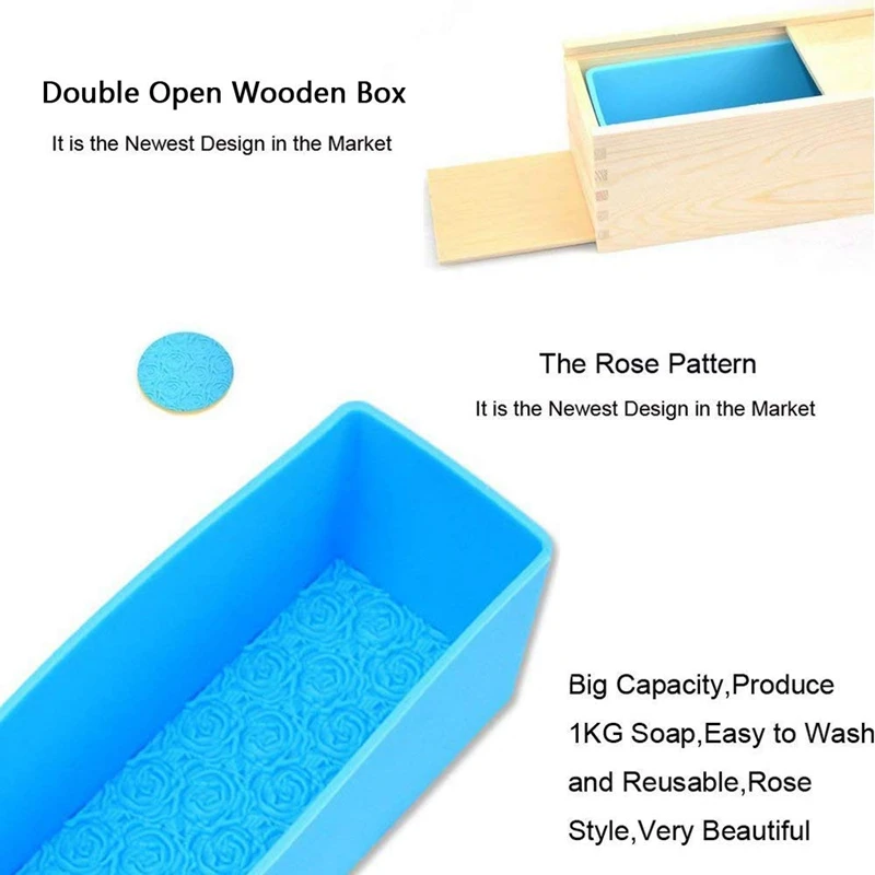 Комплект пресс форм для силиконового мыла сделай сам буханка торта нож + 1 шт.