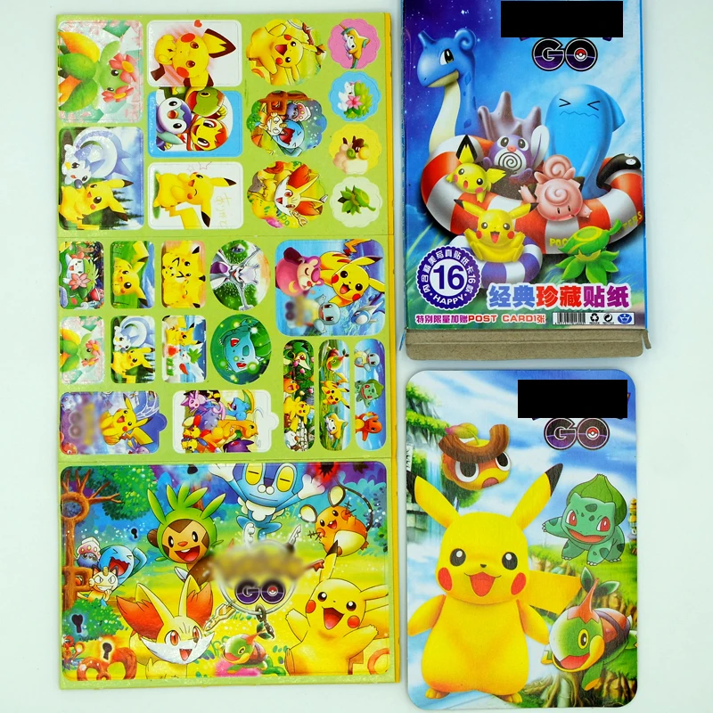 16-страница Стикеры s Покемон эльфа Pocket Monster Magic с изображением персонажей из