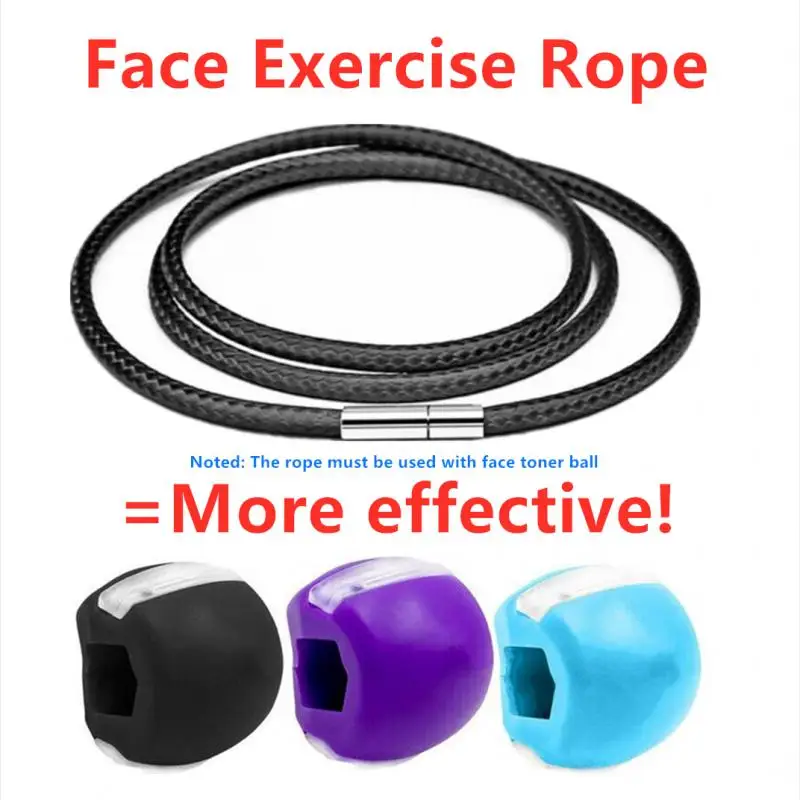 HOT NEW Jaw Exercise Rope Facial Toner and Exerciser Auxiliary Rope Jaw Trainer Ball Auxiliary Rope Portable Fitness Tool