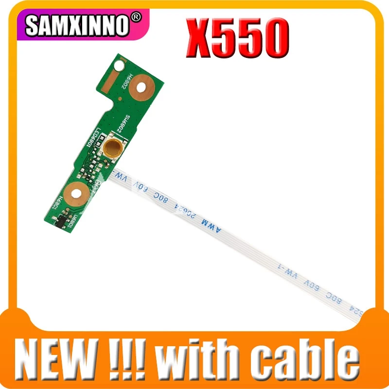 Оригинальная плата кнопки питания с кабелем для For Asus X550E X550EP X552E X550WE X550WA X552W X550EA