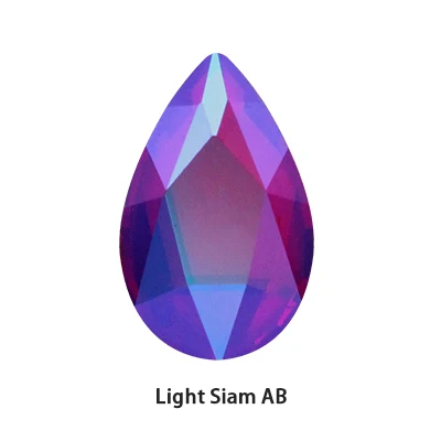 Light siam AB 36 шт цветные Стразы для ногтей с плоской задней поверхностью, украшения для ногтей, Хрустальные стеклянные камни для маникюра, 3D блестящие стразы, драгоценные камни, сделай сам, плач - Цвет: Light siam AB
