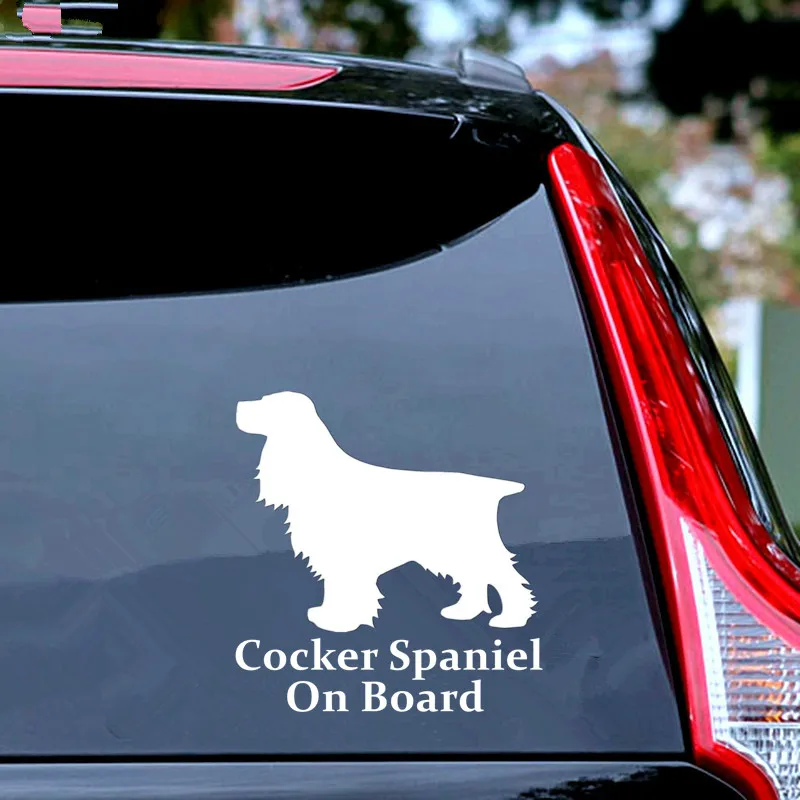 Кокер-спаниель на борту автомобиля для Авто/бампера/окна виниловая наклейка
