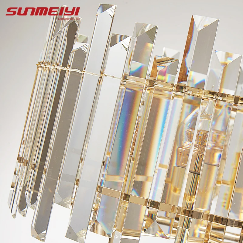 

Gold Led Pendant Lights Crystal Living room Indoor Lighting Modern Hanging Lamp For Dining room Kitchen Industrial Loft Lamp