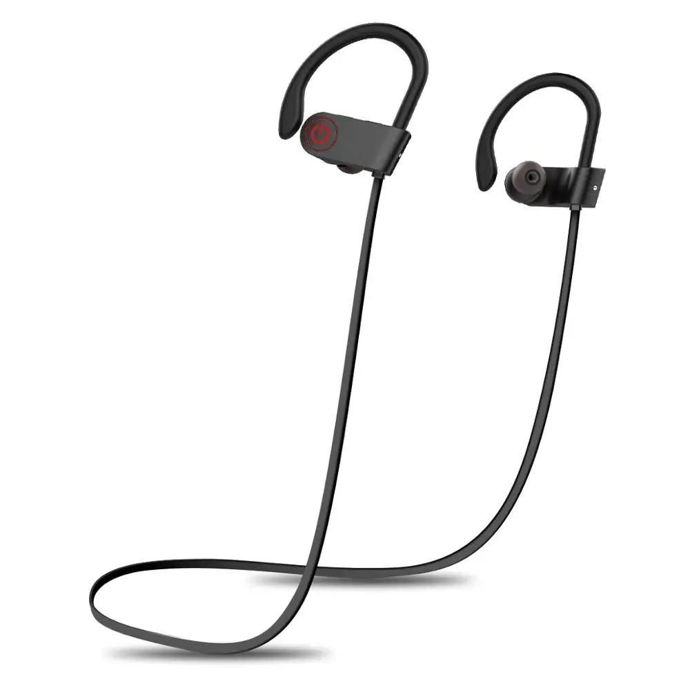 earhook black Цветной СВЕТОДИОДНЫЙ беспроводной Bluetooth наушники Hi-Fi стереонаушники гарнитура с шумоподавлением с микрофоном Встроенный слот для карт TF - Цвет: earhook black