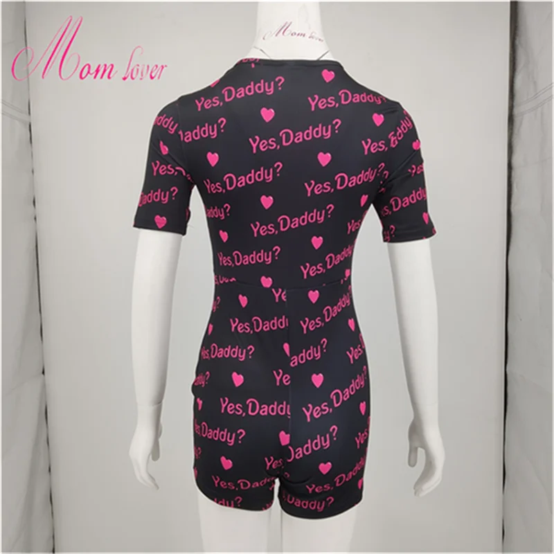 Adult Onesie yes daddy onesies Shorts sleeve backwoods onesie Sexy Rompers Pajamas For Women |