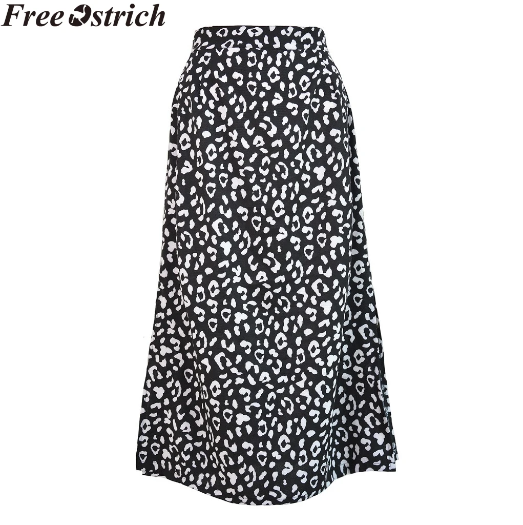 

Women Chiffon Long Skirt Split Leopard Print Fashion High Waist Party Skirt Plus Size Casual Summer Female Nightclub Skirt