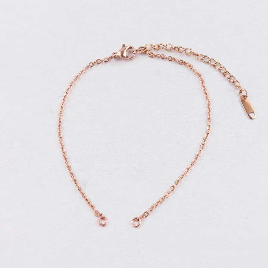 5 шт./лот Регулируемая кубинская цепочка из нержавеющей стали шириной 2 мм для