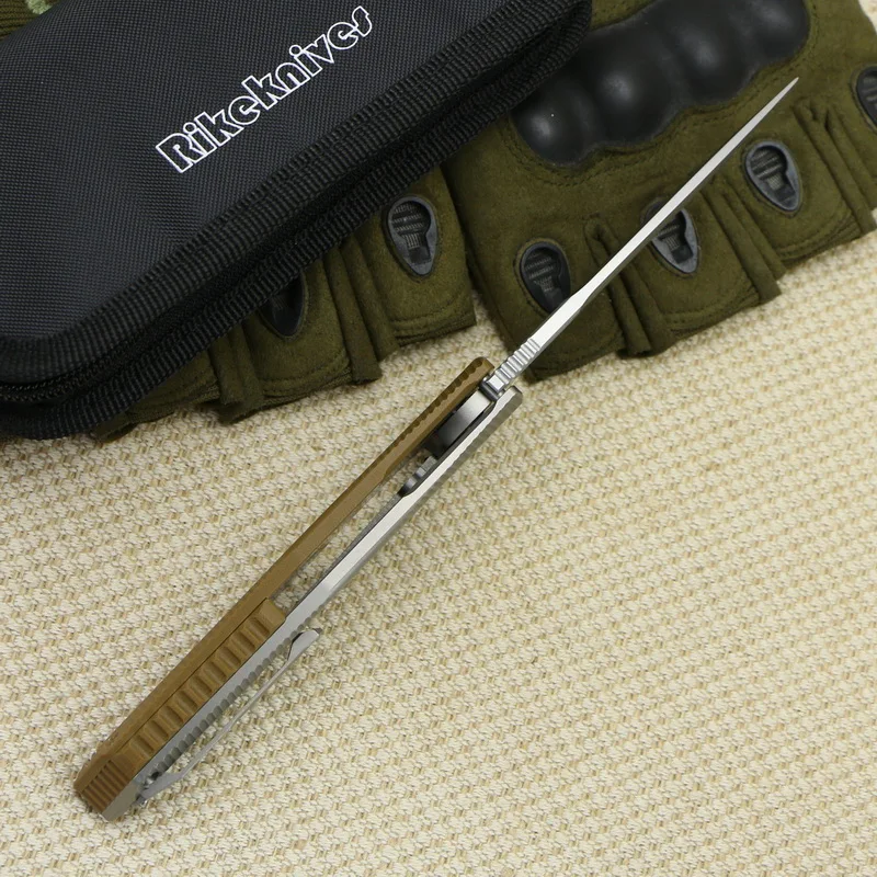 Складной нож Flipper 154 см Сталь G10 титановая ручка Карманный Походный охотничий