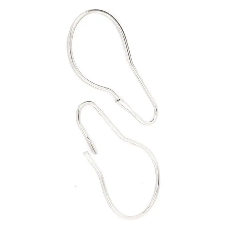 Новый 25 шт calabash формы Серебряный металлический душ занавес кольца крюк|Пряжки и