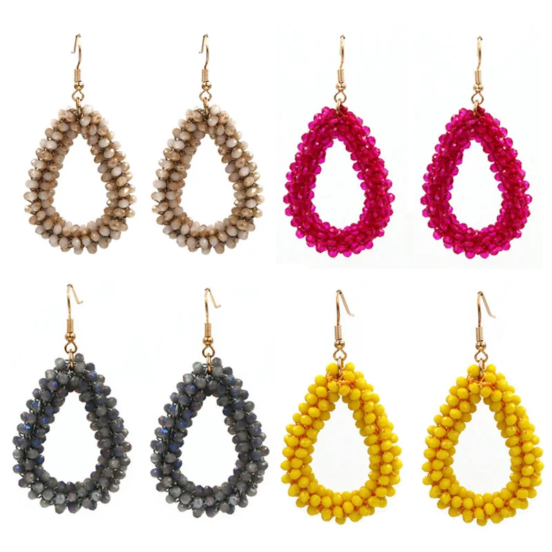 Серьги подвески с кристаллами Oorbellen для женщин богемные серьги эффектные модные