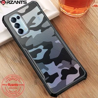 for oppo reno 5 case camouflage acrylic pctpu shockproof airbags armor back cover shell for oppo reno 5 pro rzants