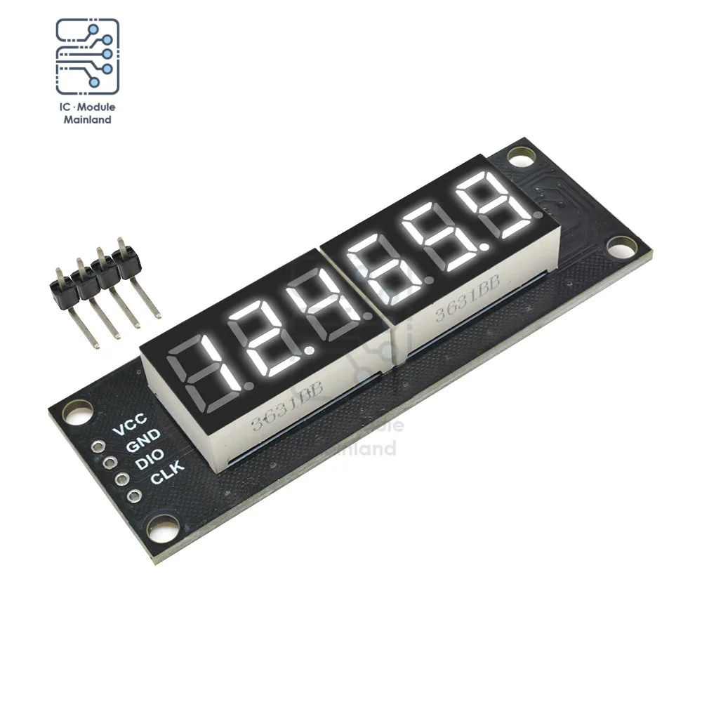 0.36 Inch 4 Bits 6-Digit LED Digital Display Tube Module 5V 7 Segments TM1637 0.36" Anode Decimal | Электронные компоненты