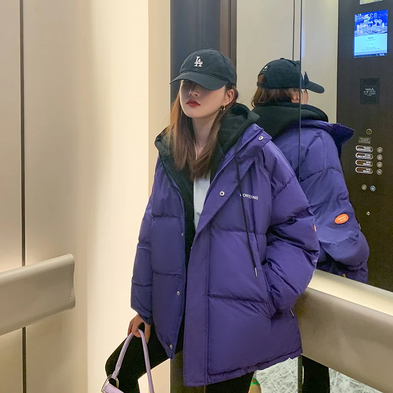 

Beardon Winter Women Oversized Parkas Coat Fashion Solid Thick Warm Hooded padded Coat Casual Winter Outwear Jacket