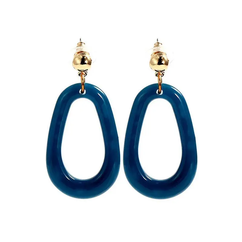 Полимерные акриловые ацетатные серьги 2020 большие ретро овальные геометрические