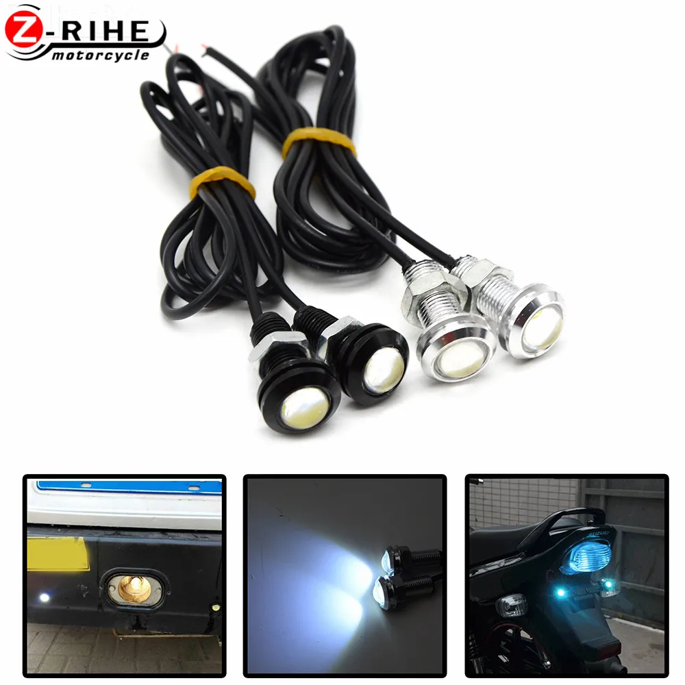 Белый глаз орла 18/23 мм чип светодиодные противотуманные фары лампы обратный