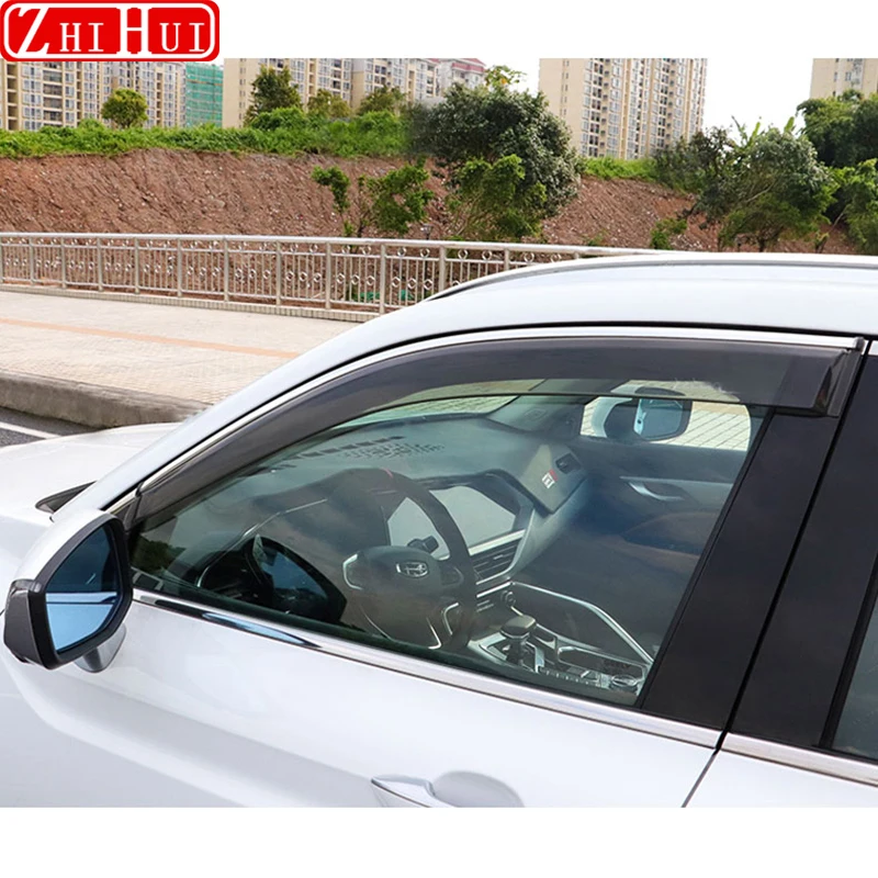 

Car Exterior Visor Vent Shades Window Visor Sun Rain Guard Deflector For Geely Tugella Xingyue FY11 2019 2020 2021 Accessories
