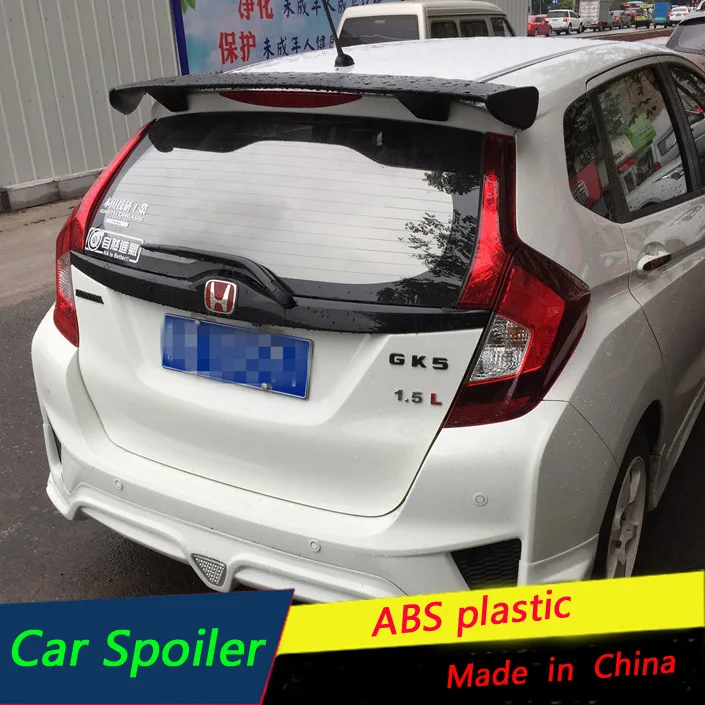 Спойлер для Honda Jazz Fit 2014 2015 2016 2018 задний спойлер из АБС материала автомобильного