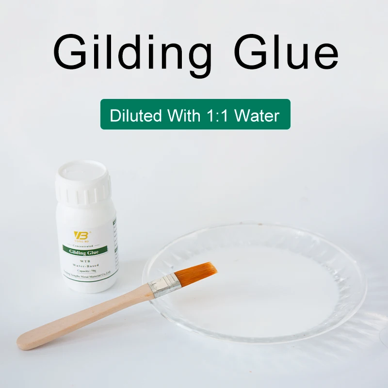 

70g(140g) Gilding Glue for Gold Leaf Foil Water-based Glue for Gold Foil Sheets Craft Paper Home Decoration Gilding Adhesive
