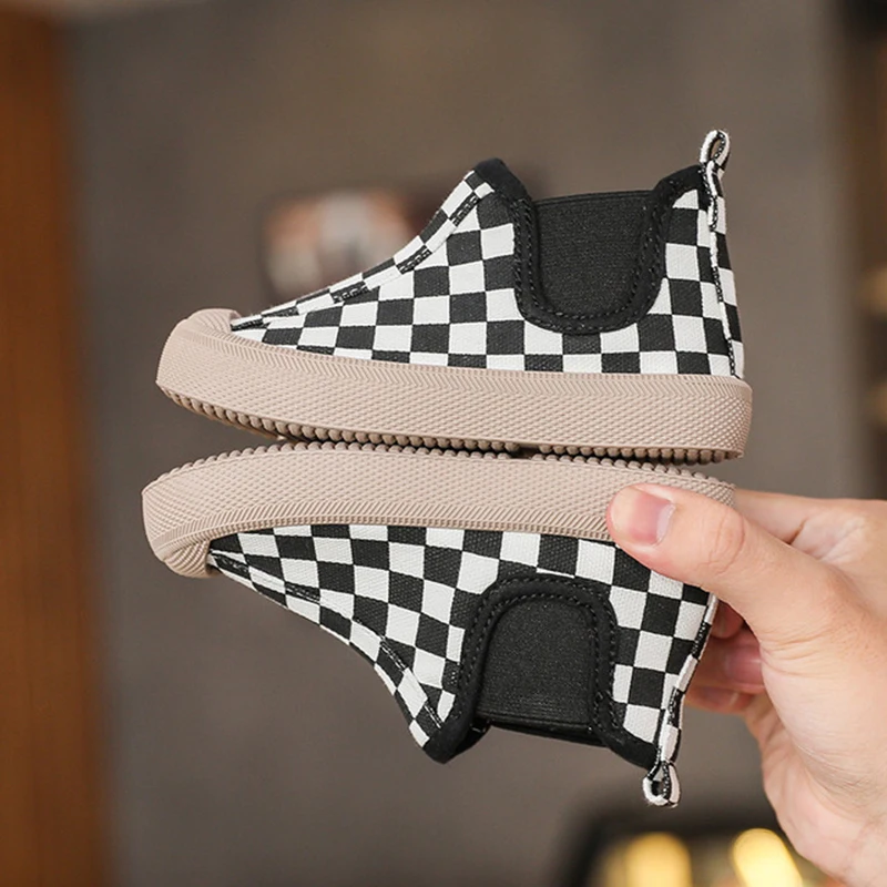 Kids Shoes Sneakers Girls New High Top Canvas Fashion Ankle Boots 2021 Spring Autumn Children | Детская одежда и обувь