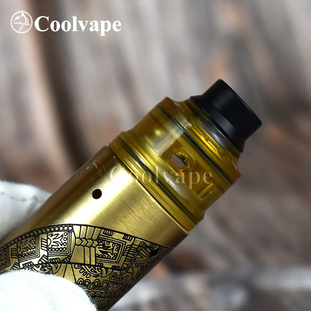 Coolvape Hellfire Maverick rda 22 мм RDA Black pei Ultem 3 кольцевая Крышка 24 OD на основании | Электроника