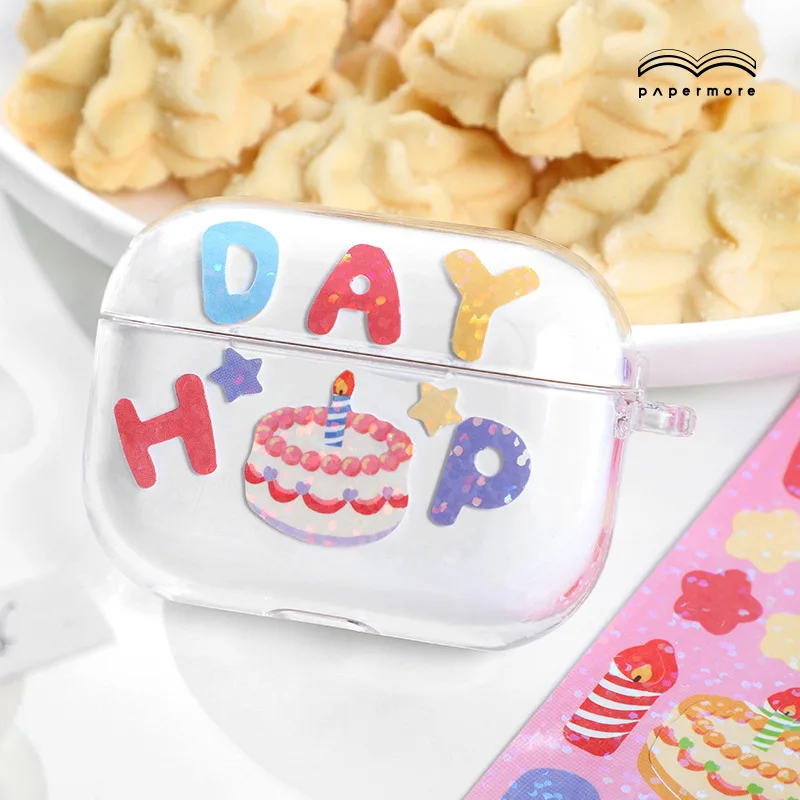 Стикеры &quotДень рождения&quot Воздушные шары декоративные бумажные наклейки