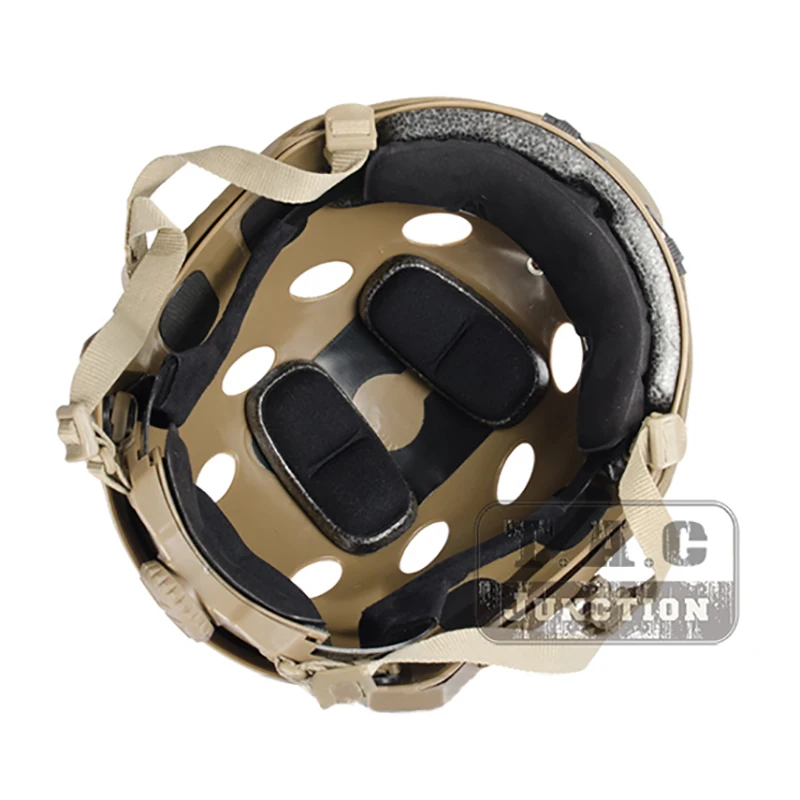 

Emerson Tactical Airsoft Fast Bump PJ Helmet Advanced Adjustment Combat Lightweight Modular OPS Helmet w/ NVG Shroud + Side Rail