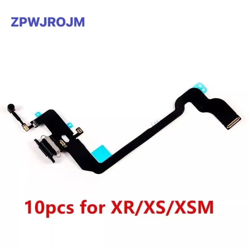 

10pcs/lot Charging Port Flex Cable for iPhone XR XS XSM USB Dock Connector Charger Microphone Repair parts