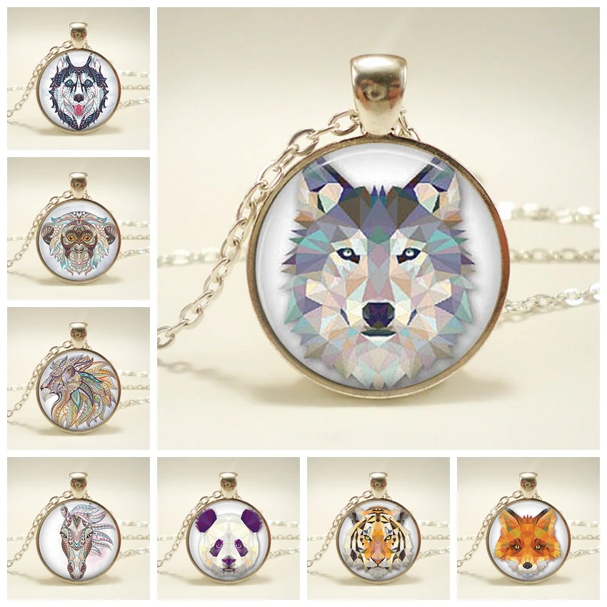 Женское Ожерелье с изображением панды волка ожерелье ручной работы диких