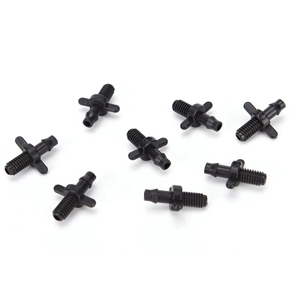 

100Pcs 6mm Splitter Adapter Connector For Barb Garden Irrigation 4/7mm Hose Durable And Practical To Use