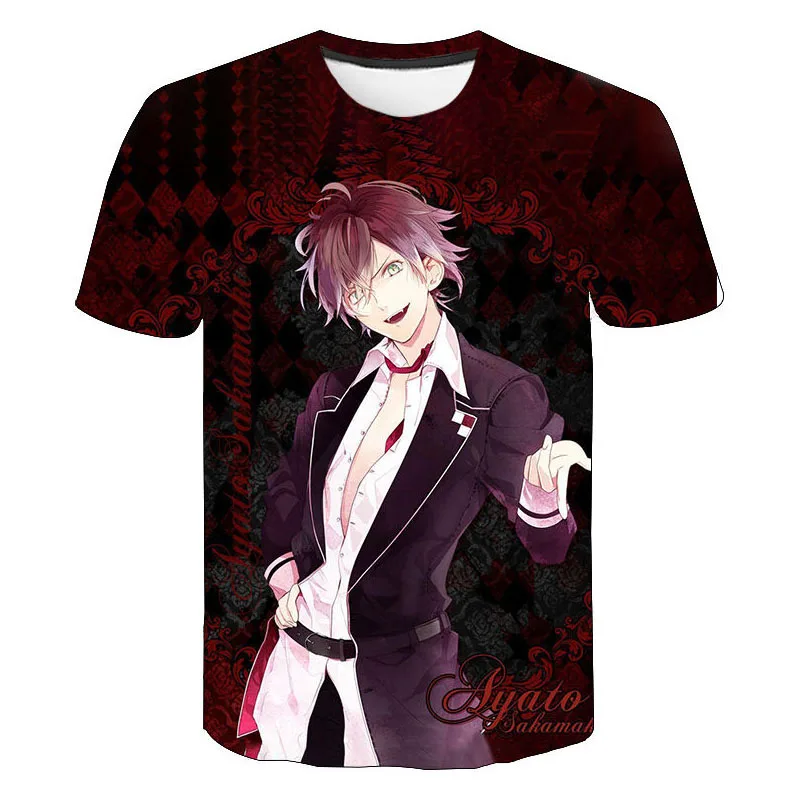 

Anime Game T-Shirt Diabolik Lovers 3D Print Streetwear Men Women Fashion O-Neck Short Sleeve T Shirt Harajuku Tees Tops