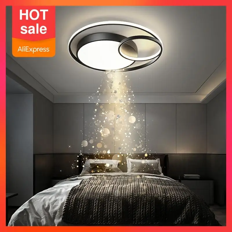 Современные металлические светодиодный потолочный светильник Спальня жизни