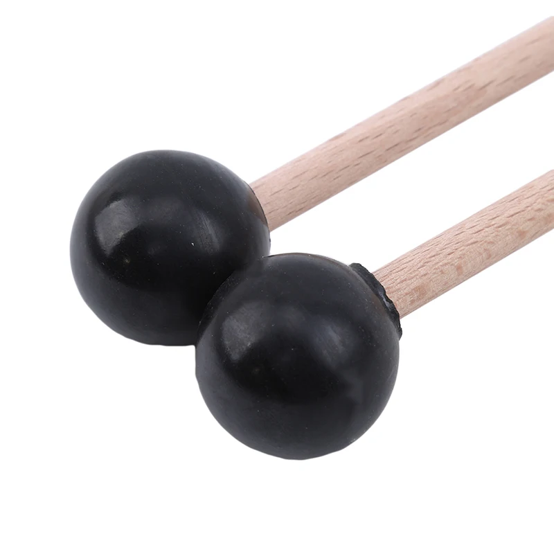

1 Pair Soft Head Wood Core Precussion Mallets Drumsticks Timpani Mallets Oak Handle Perfect Weight and Balance