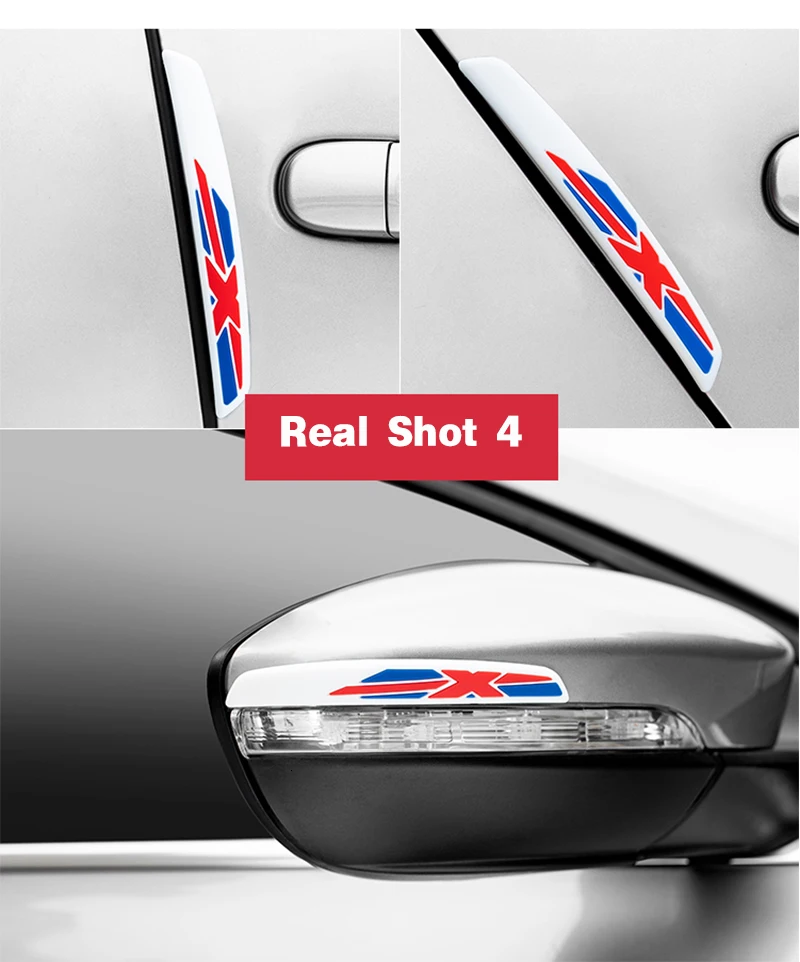 6PCS Auto Car Door Guard Edge Protector Door Anti-collision Sticker Rear View Mirror Anti-scratch Protector Door Trim Accessorie